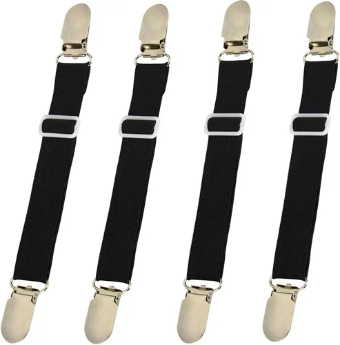 Sujetadores para sábana de cama, de elástico, liguero, soporte de cinta tirante sujetador. 4 piezas.