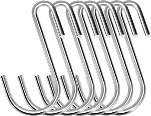 30 ganchos en S, ganchos en S de acero inoxidable de alta calidad para colgar utensilios de cocina, ganchos profesionales en forma de S para colgar