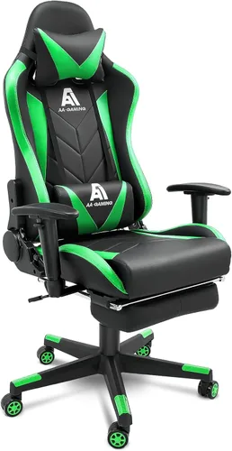 Vista 11 de AA Products - Silla ergonómica para videojuegos, silla ergonómica de carreras de computadora con respaldo alto, silla de oficina ajustable