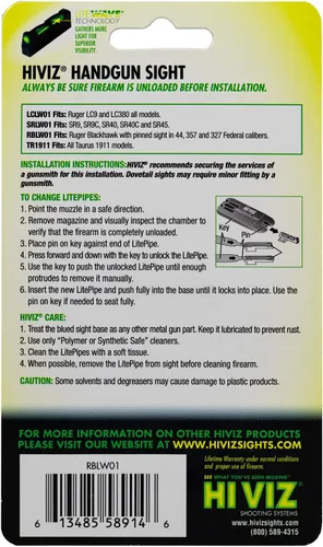 Vista 4 de HIVIZ FastDot H3 Tritium/Fiber-Optic Sight Set – High-Visibility Day/Night Sights for Glock, SIG, Ruger, Taurus, Smith & Wesson, Canik, Springfield