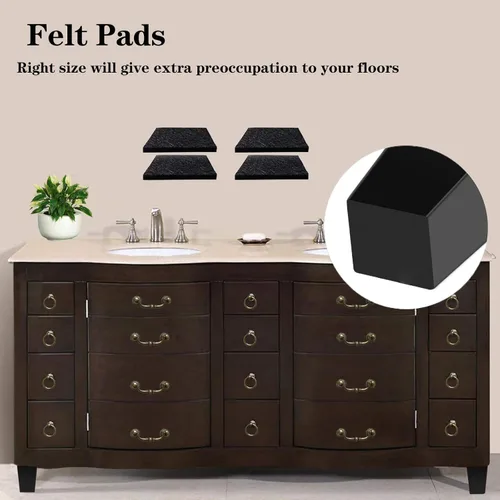 Vista 4 de Patas de sofá cuadradas para cama, patas de repuesto de madera de 2 pulgadas para muebles, juego de 4, color negro (2 pulgadas, 4 juegos)