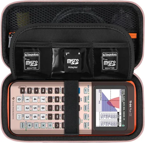 Vista 8 de Funda rígida para calculadora gráfica de color Texas Instruments TI-84 Plus CE/TI-84 Plus/TI-83 Plus CE/Casio fx-9750GIII, soporte de almacenamiento