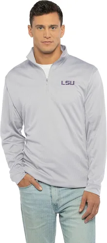 Vista 116 de Vantage Apparel NCAA Collegiate Micro Mesh Performance Gris Sudadera con cremallera de 1/4 para hombre
