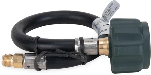 Vista 2 de Camco Conector de manguera de propano coleta de 12 pulgadas, conecta el cilindro de propano a un regulador de propano de caravana o remolque