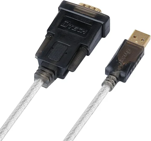 Vista 2 de DTech Cable serie a adaptador USB DB9 macho RS232 Puerto compatible con Windows 11 10 8 7 Mac (6 pies, PL2303)