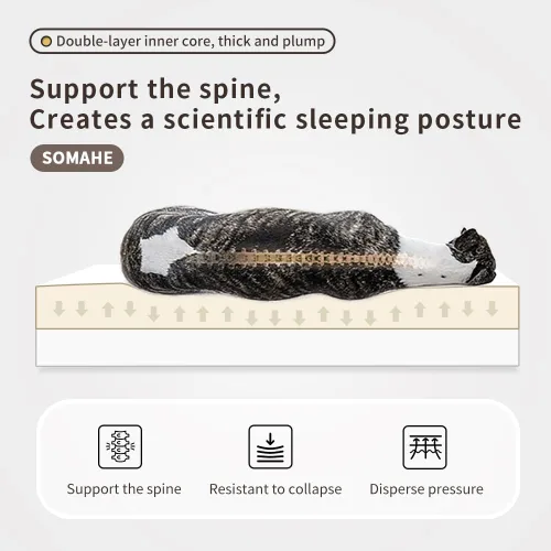 Vista 5 de Cama ortopédica para perros de tamaño mediano para perros pequeños con funda de piel sintética extraíble lavable impermeable, color negro, 35.4 x