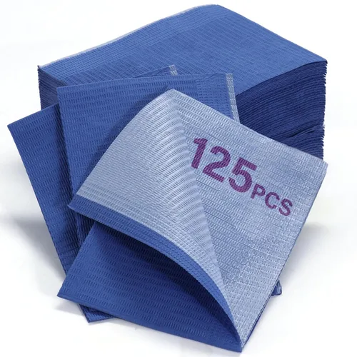 Vista 17 de LA MIERE 100P Baberos Dentales Desechables Rosa de 13 x 18 pulgadas - Hoja de Babero para Tatuajes Impermeable de 3 Capas, Cubierta de Bandeja