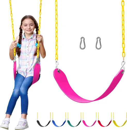 Vista 19 de Jungle Gym Kingdom Columpio para Conjunto de Columpios Exterior – Paquete de 1 Kit de Reemplazo de Asiento de Columpio con Cadenas de Alta