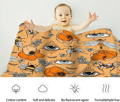 Vista 22 de Manta de otoño de gnomo, gnomo de otoño de 30 x 40 pulgadas, ligera, súper suave y acogedora para sofá, cama, sofá y silla