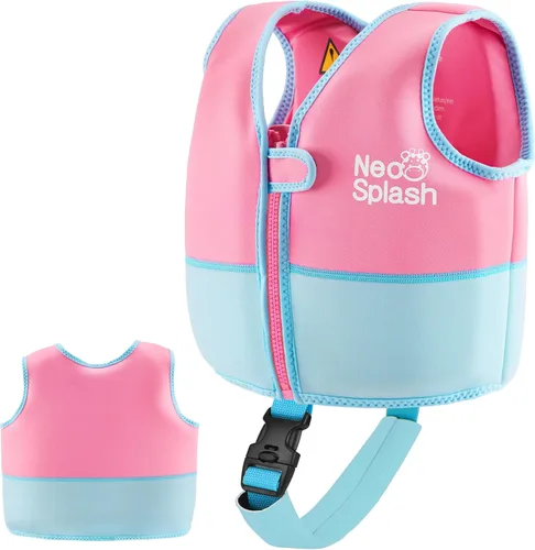 Vista 11 de Chaleco de natación para niños de neopreno con correa de seguridad ajustable para edades de 1-3 y 3-6 años