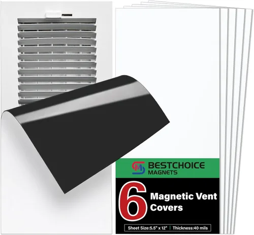 Vista 9 de Paquete de 4 cubiertas de ventilación magnéticas, cubiertas de ventilación de alta resistencia de 5.5 x 12 pulgadas, cubierta de ventilación