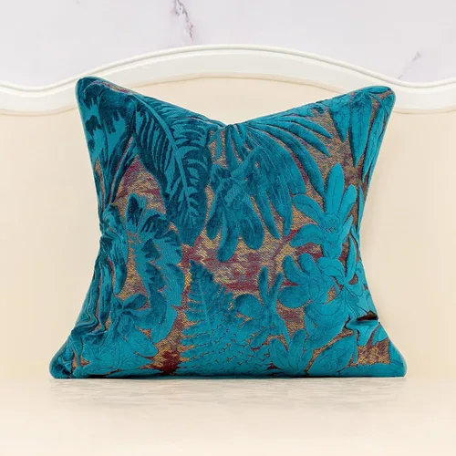 Vista 20 de Funda para almohada o cojín Alerfa de 18 x 18 pulgadas con estampado floral, terciopelo, moderna, apoyo lumbar, decorativa, para sofá, para Azul