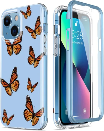 Vista 44 de Esdot - Funda para iPhone 13 Pro Max, con protector de pantalla integrado, funda de grado militar con diseño de moda para mujeres y niñas, funda