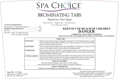 Vista 2 de SpaChoice Pestañas de bromación premium de 3.5 libras desinfectante para spas, tabletas de bromo para bañera de hidromasaje de spa, fabricado