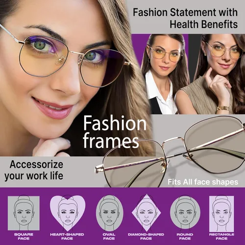 Vista 5 de Prospek Blue Light Blocking Glasses – Clear Lens for Office&Work, Yellow/Amber Lens - Evening Use, Reduce Eye Strain, Unisex