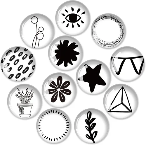 Vista 19 de 12 piezas de imanes de vidrio para nevera, adhesivo para nevera, decoración de imanes para nevera, imanes fuertes para nevera para cocina, gabinete