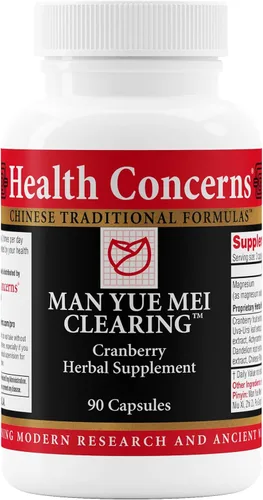 Health Concerns Man Yue Mei Clearing - Suplemento de arándano para la salud del tracto urinario y la limpieza de la vejiga - Fórmula de apoyo renal