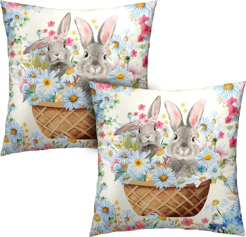 Vista 57 de Juego de 2 fundas de almohada con diseño de rayas de cebra de 18 x 18 pulgadas, fundas de almohada cuadradas decorativas en blanco y negro, fundas