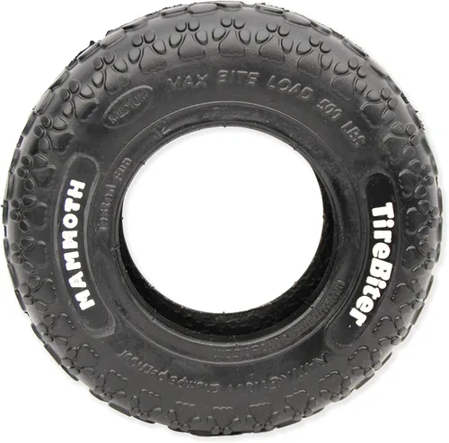 Vista 15 de Mammoth Pet Products TireBiter con cuerda de algodón y poliéster, juguetes de goma natural para masticadores extremos, juguetes para perros