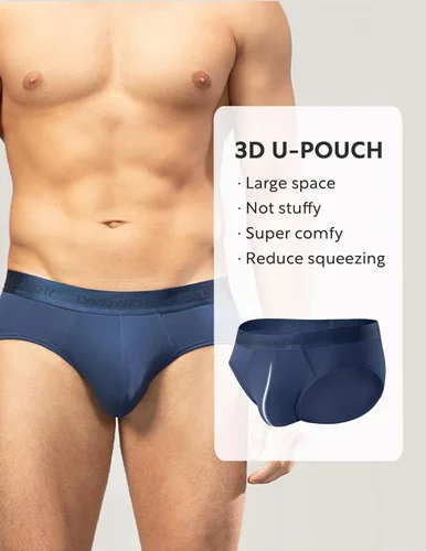 Vista 2 de DAVID ARCHY Calzoncillos para hombre Modal sin bragueta bolsa de soporte suave y cómodo para hombre, paquete de 4