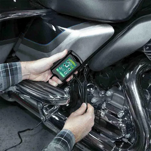 Vista 9 de Cargador de batería de coche de 1.5 amperios, 12 V y 6 V, cargador de batería inteligente totalmente automático, cargador de batería para automóvil