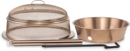 TIKI Deflector de calor y pantalla de protección contra chispas para patio y celebración con atizador – Accesorios para hogueras al aire libre para