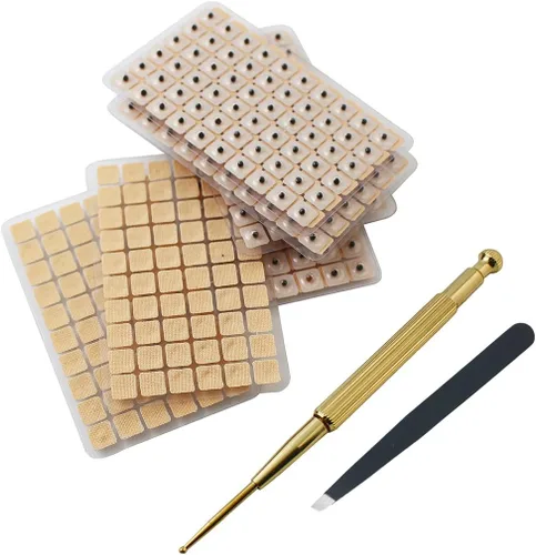 Vista 2 de Multi-Condition Ear Seeds Acupuncture Kit 600 Counts, eBook Placement Chart, Probe, Acupressure Ear Chart, Tweezers