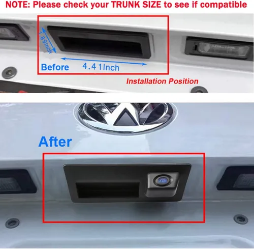 Vista 6 de Cámara de respaldo de vehículo con trayectoria inteligente dinámica línea guía móvil para Audi A4L A5 A3 Q3 Q5 RS6 para VW Passat Tiguan Jetta