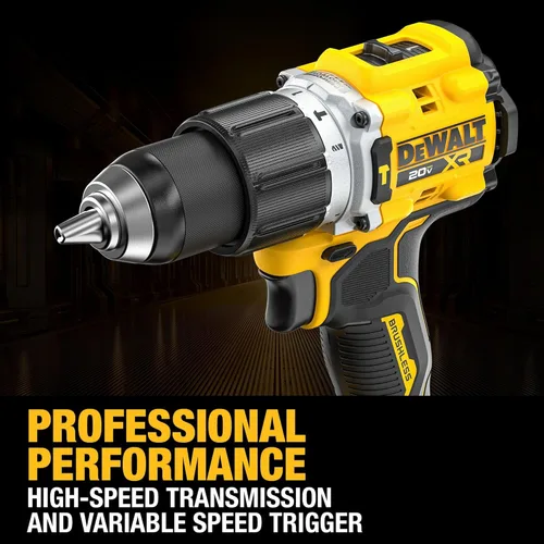 Vista 7 de DEWALT 20V MAX XR - Kit combinado de herramienta eléctrica inalámbrica de taladro de impacto y taladro de martillo, incluye 2 baterías POWERPACK