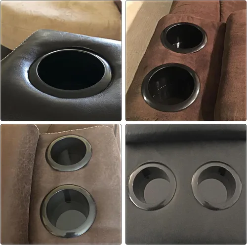 Vista 7 de BESTonZON 2 portavasos, de plástico, color negro, reclinable, asas de repuesto, para barco, sofá, mesa de póquer, sofá