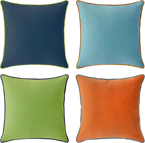 Vista 27 de MONDAY MOOSE - Juego de 4 fundas de cojín decorativas de terciopelo suave, diseño moderno de doble cara; mezcla y combina, rellenos de almohada