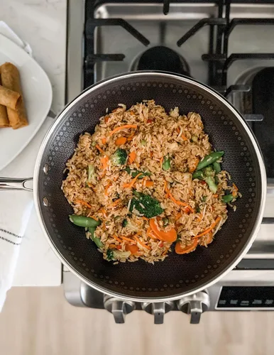 Vista 3 de Black Cube CeramicQR - Utensilios de cocina fabricados en Francia, sartén de chef de liberación rápida, 9.5 pulgadas, utensilios de cocina híbridos