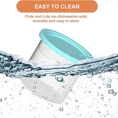 Vista 6 de Creami Containers, for Ninja Creamy Pints, Ice Cream Containers with Lids Safe and Leak Proof Compatible NC301 NC300 NC299AMZ Series Ice Cream Maker
