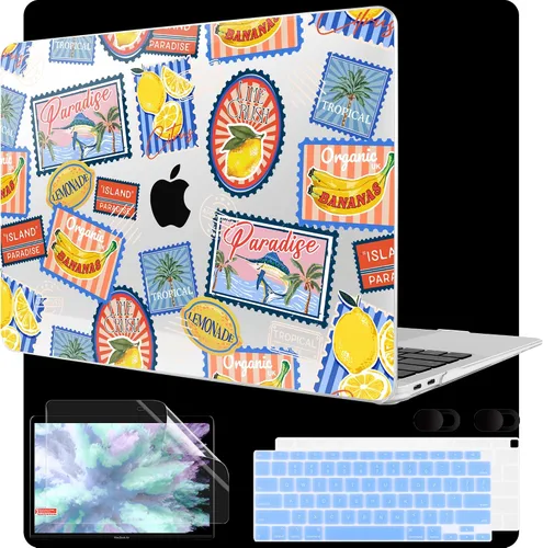 Vista 38 de MEEgoodo - Funda para MacBook Air de 13 pulgadas 2021 2020 2019 2018 versión A2337 M1 A2179 A1932 con Touch ID, carcasa rígida de plástico y bosque