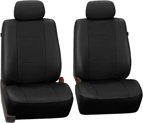 Vista 19 de FH Group Fundas de asiento de automóvil de tres filas de cuero sintético de lujo con 7 plazas, compatible con bolsa de aire y banco trasero