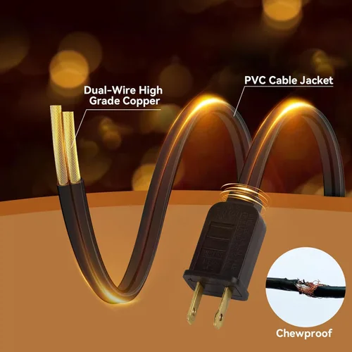 Vista 6 de Aialun Tira de luces para exteriores de 51 pies de 2200 K, color blanco cálido, luces LED S14 de plástico inastillable, luces Edison de plástico