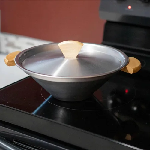 Vista 4 de KLM Products Atom Popcorn Popper - Pop maíz fácilmente en tu estufa, aluminio, hace 2.5 cuartos de galón