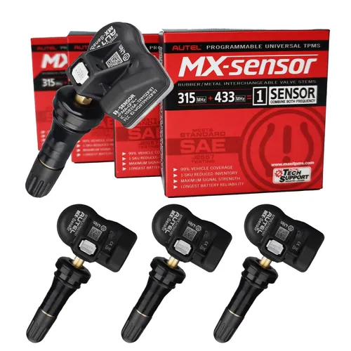 Vista 12 de Autel Sensores TPMS, sensor Mx programable para presión de neumáticos, 315 MHz + 433 MHz, nivel OE de presión (20 piezas, válvulas de metal)