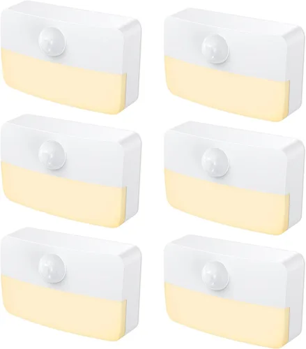 Vista 13 de Paquete de 2: luz nocturna con sensor de movimiento, luces adhesivas con sensor de movimiento para interiores, luces de cocina para debajo
