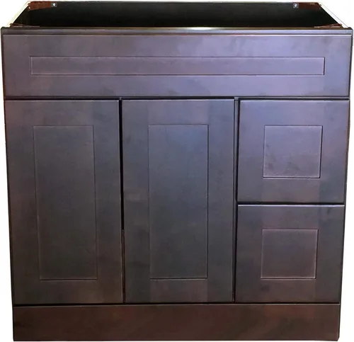 Nuevo-Espresso-Shaker-Slavabo Individual-Baño-Vanity-Base-Armario 36" W x 21" D ES-V3621DL/R