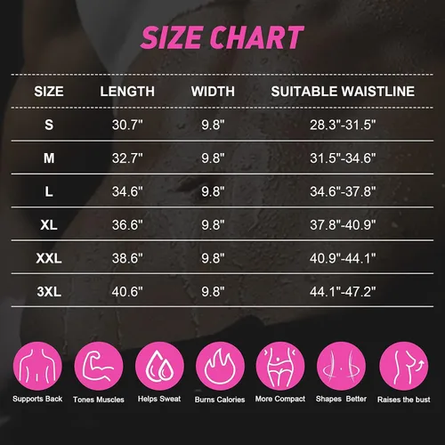 Vista 7 de Cinturón de entrenamiento de cintura, reductor de cintura, cinturón de velcro para abdominales, moldeador de cuerpo con triple envoltura