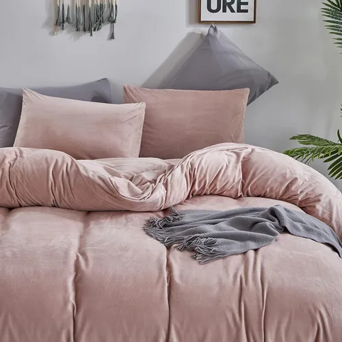 Vista 42 de CLOTHKNOW Juego de edredón de 3 piezas a cuadros color beige óxido, tamaño Full, juego de ropa de cama de cuadros edredón terracota con 2 fundas