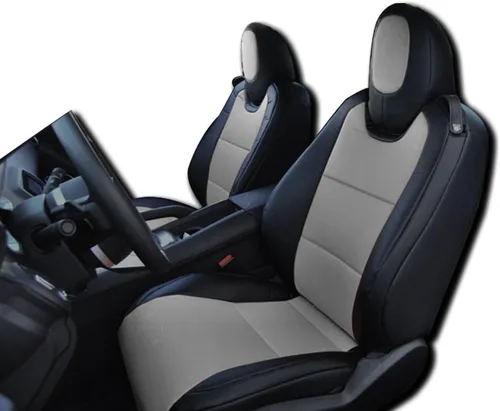 Vista 9 de Funda para asiento para Chevy Camaro, cuero artificial, hecha a medida, Negro
