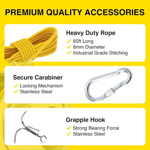 Vista 5 de Kit completo de pesca con imán de 1320 libras Kit de imanes de pesca de doble cara con estuche Incluye imanes fuertes de neodimio N52, cuerda