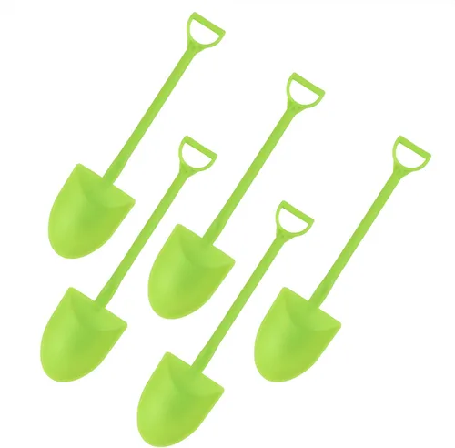 Vista 9 de Ouliget Cucharas con forma de pala, lindas cucharas de postre de plástico desechables, palas de cuchara de postre de helado, 100