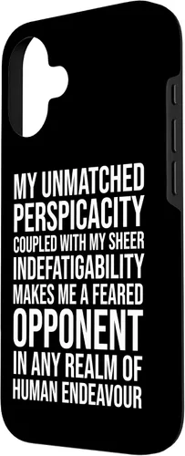Vista 2 de iPhone 16 My Unmatched Perspicacity Self Belief Confidence Quote Case