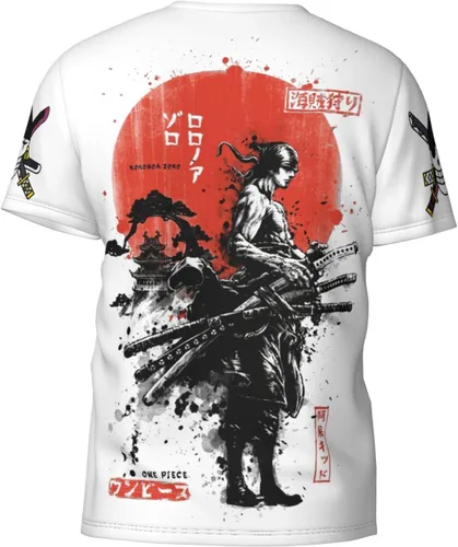 Vista 6 de Camisa de anime para hombre, camiseta de manga corta casual con estampado 3D de verano