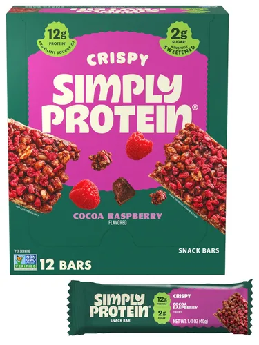 Vista 24 de SimplyProtein - Barra de proteínas bajas en carbohidratos, paquete de 16, chocolate con mantequilla de maní y chocolate negro y almendra, barras