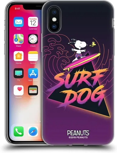 Vista 42 de Head Case Designs Funda de gel suave con licencia oficial de Peanuts Tropical Surf Snoopy Aloha Disco compatible con Apple iPhone 13 Mini