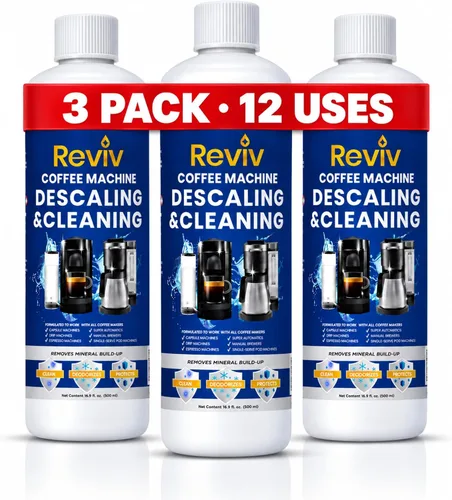 Solución descalcificante para máquinas de café Keurig, Nespresso, Breville, DeLonghi y Ninja – Paquete de 3 descalcificadores, 12 usos (50.7 onzas)